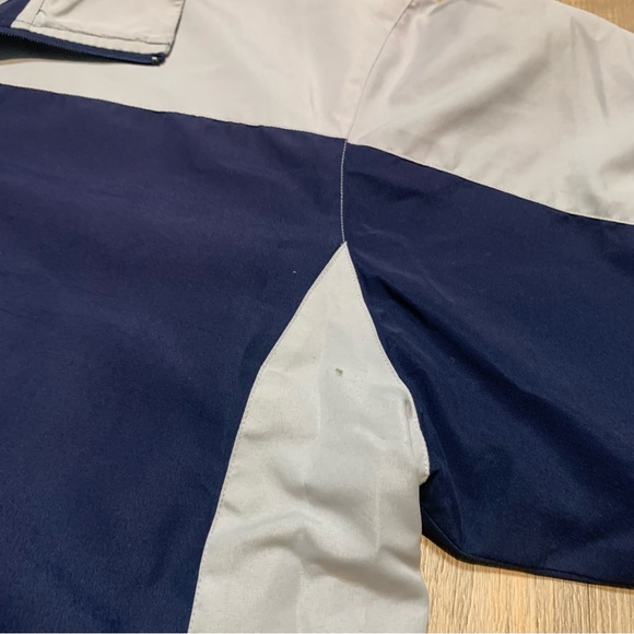 Navy and grey vintage windbreaker track jacket Size XXL tall - Picture 6 of 6